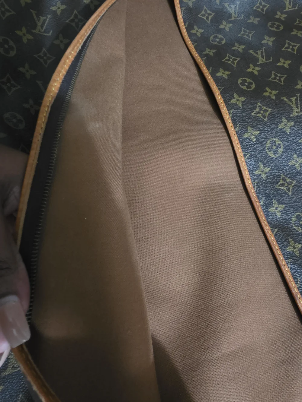 Louis Vuitton Brown Monogram Garment Bag with Tan Trim